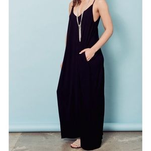 Lovestitch Gauze Maxi Dress Black S/M
